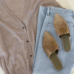 Jenni Kayne suede mules! brand new! Sand color Size 37 1/2.